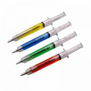 Pen in spuitvorm rood, geel, groen en blauw